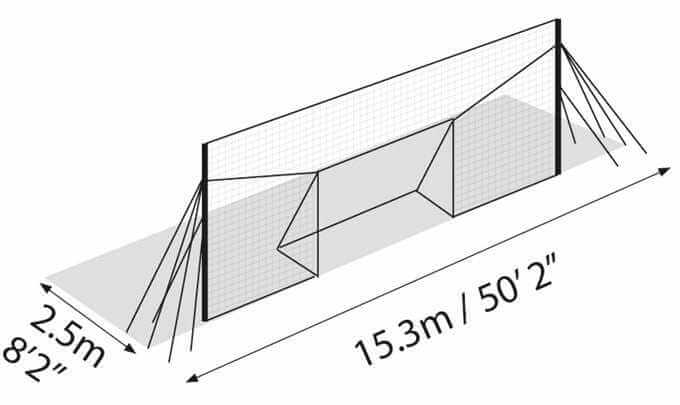 Full size football goal for home training in large backyard setting