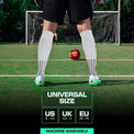 LUX Sports football socks demonstrating superior traction inside football boots