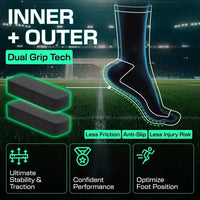 Detailed view of inner grip texture on Performance Cleat Socks for secure fit