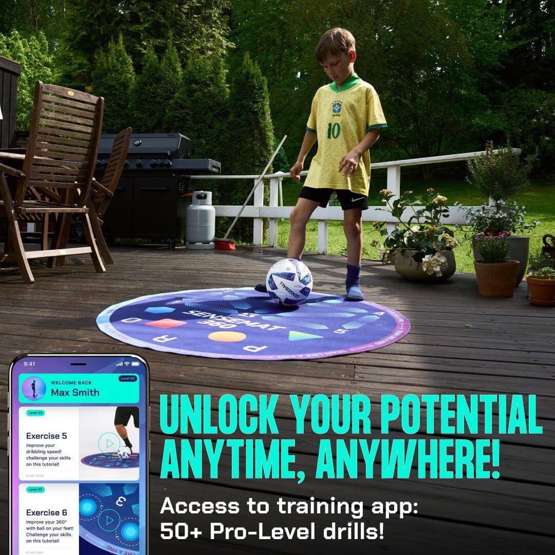 Pro-Level Cognitive + Footwork Soccer Training Mat | SenseMat 360