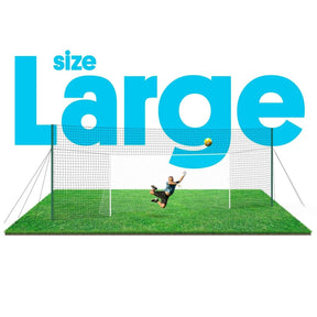 Large size football goal for the garden with rebound net and ball-stop features
