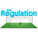 Full size regulation football goal with backstop net and rebounder for advanced training sessions