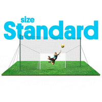 Open Goaaal Football goal 3-in-1 trainer with rebounder and backstop net on grass
