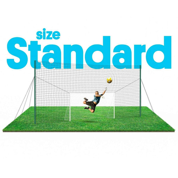 Open Goaaal Football goal 3-in-1 trainer with rebounder and backstop net on grass