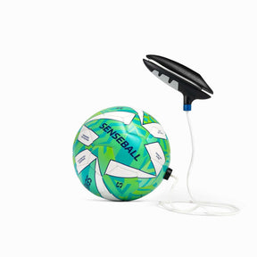 Football Kick Trainer Pro-Level - Green Size 2 SenseBall with String for Skill Development.