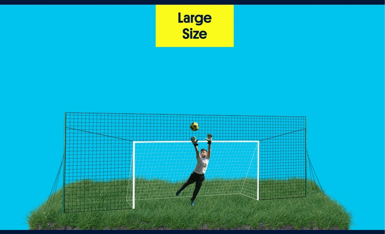 Open Goaaal Large football goal — high-performance backstop net system for ages 8+
