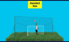 Standard football rebounder goal with built-in backstop — ideal for ages 6 to 12