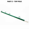 Football goal accessory part, Part C - Top Pole, for OpenGoaaal football goal.